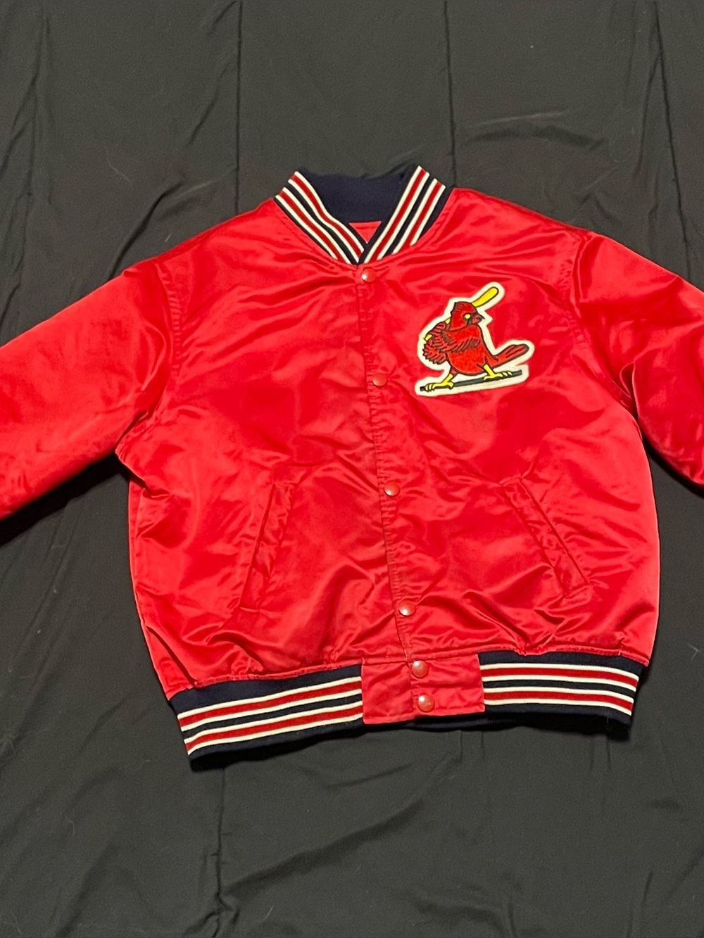 Vintage St. Louis Cardinals Jacket Boys Large Red MLB Baseball Starter Satin 90s